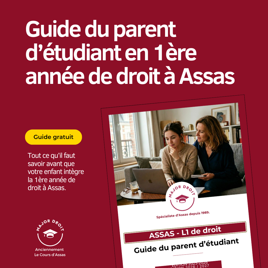 Guide du parent d'étudiant en 1ère année de droit à Assas