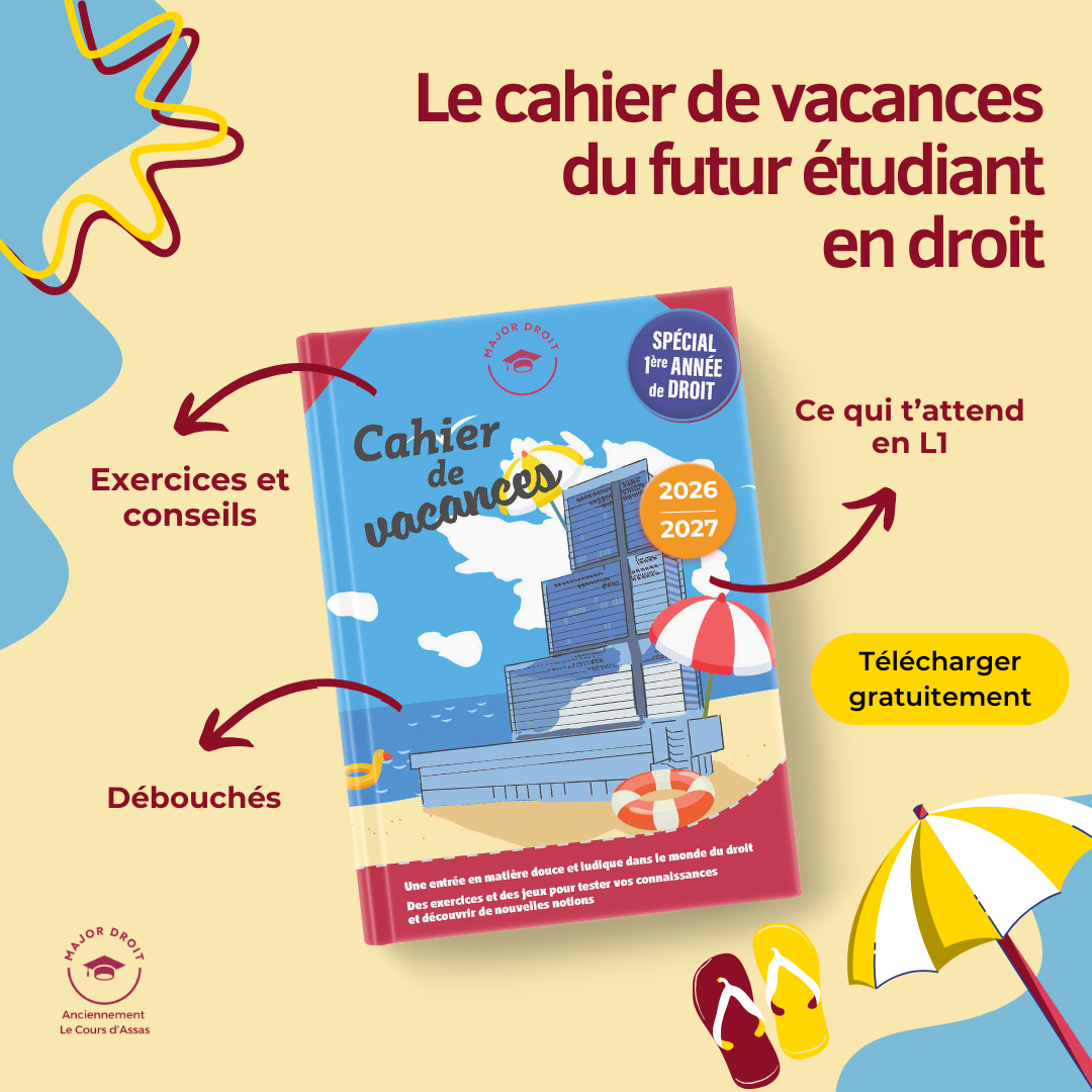 Cahier de vacances du futur étudiant en droit 2026-2027